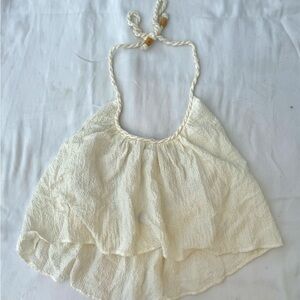 Cream Halter Top